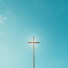 Radiant Cross for Blue Sky, Hope.