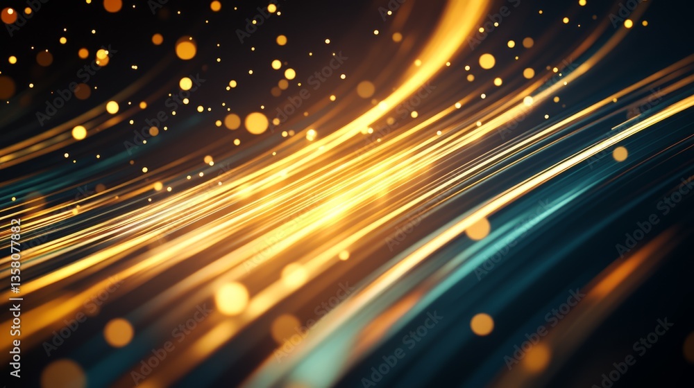Poster dynamic abstract background showcasing vibrant flowing colors and luminous particles in a captivatin