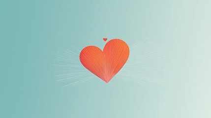 Radiant Heart for Sky Background.