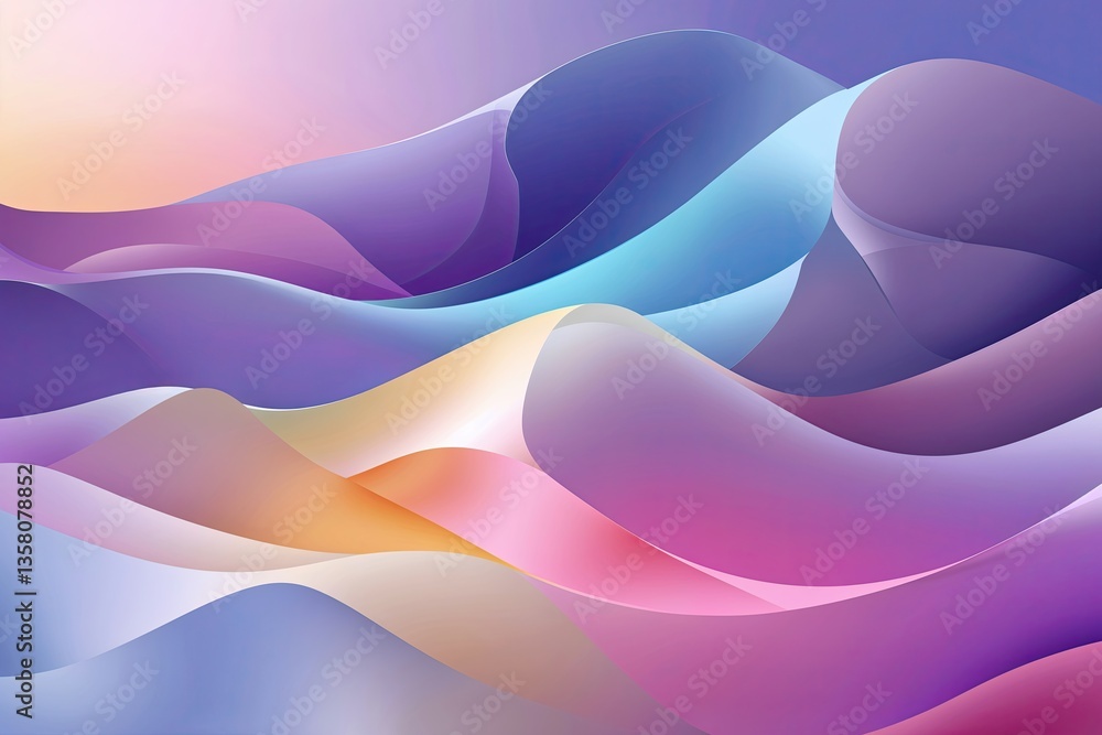 Poster elegant gradient vector art with tranquil color schemes and soothing visuals
