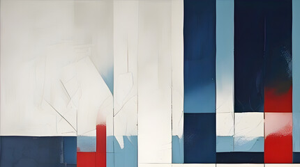 Abstract painting with layered colors