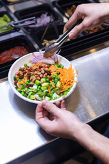 making a salad bowl