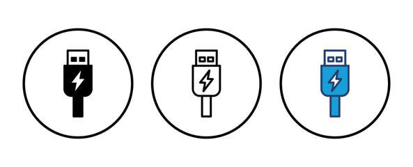 Usb icon vector. Flash disk icon vector