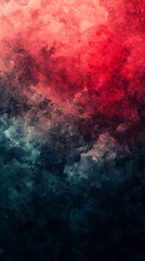 Fototapeta premium black and red blurred background with rough grunge grain texture, accented by a dark green glowing gradient and noise effect. Minimalistic bright light tone with empty caption space for modern design