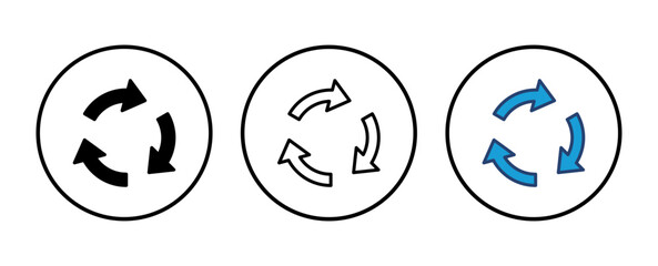 Recycle icon vector. Recycling vector icon.