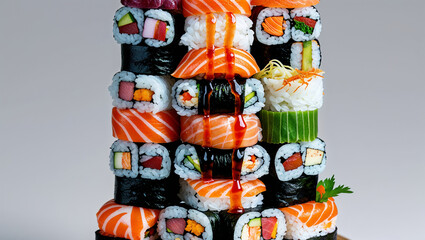 sushi on a plate
