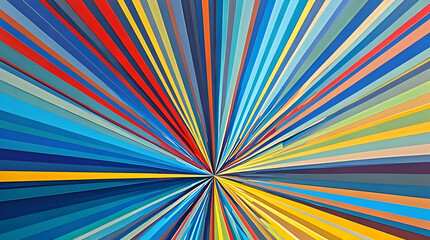 Colorful radial stripes