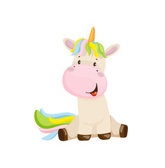 Sitting Smiling Unicorn