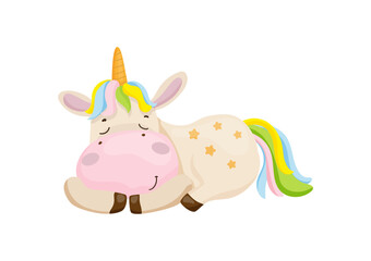 Sleeping Unicorn Cartoon