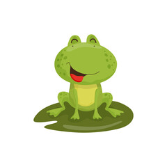 Happy Cartoon Frog
