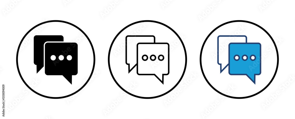 Poster chat icon vector. speech bubble icon. comment icon vector. message. contact us