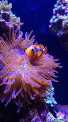  clownfish in sea anemone