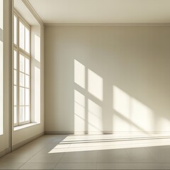 햇살이 드는 모던한 실내 거실, AI 생성