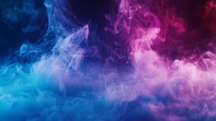 Abstract Pink And Blue Smoke Background, Vaporwave Texture, Futuristic Design