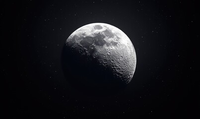 Fototapeta premium A close up of the moon in the night sky