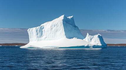  An enigmatic realm beneath the aqueous veil, where icebergs gracefully dance, their immense bulk concealed beneath the depths, symbolizing mystery, fluidity, and the unknown