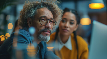 Business team in collaborative meeting, focusing on ideas in cozy workspace, ideal for startup branding, leadership training and teamwork visuals