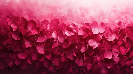 Fototapeta premium Vibrant pink hydrangea petals gradient background