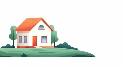 Discover the charm of countryside living with this abstract real estate logo, offering a fresh take on home design.