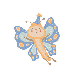 Cartoon Butterfly with Hat