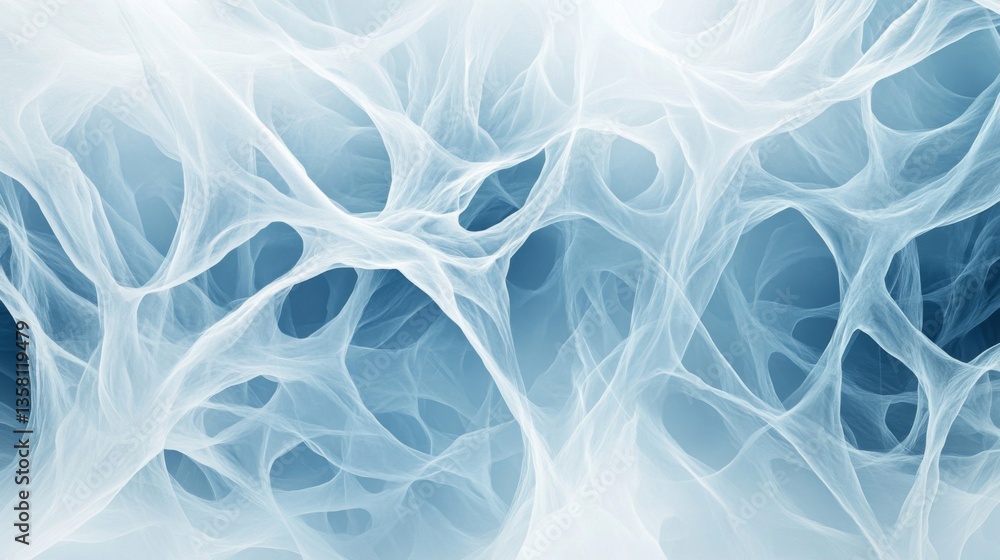 Poster abstract blue and white network structure background