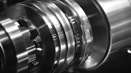 Fototapeta premium Precision Engineered Metal Components Rotating System