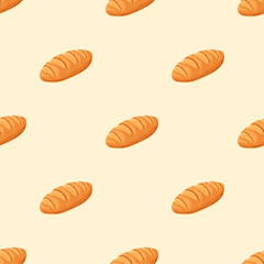 Bakery background. Seamless pattern with bakery products and pastries.