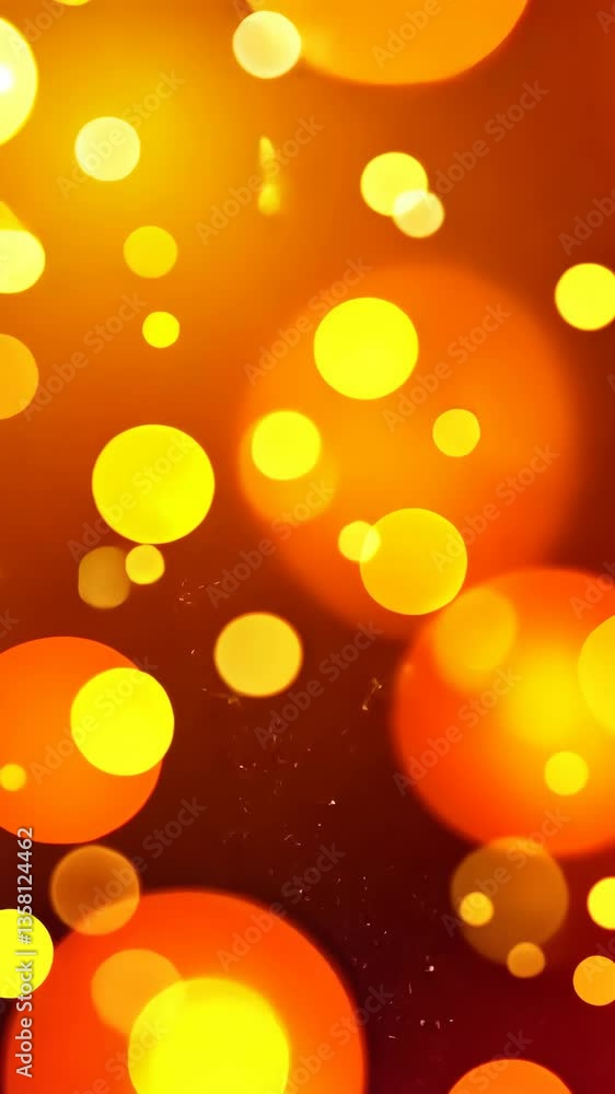 Poster bright and vibrant abstract circles in warm orange and yellow hues create a dynamic background effec