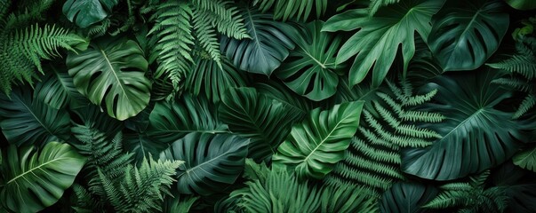 Tropical Leaf Pattern Background (1)