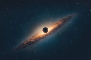 Planet Eclipse: Cosmic Dust & Galaxy.