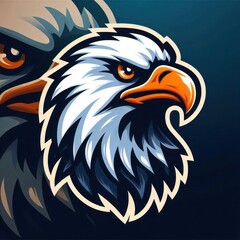 Obraz premium Bald Eagle Head Mascot Logo.