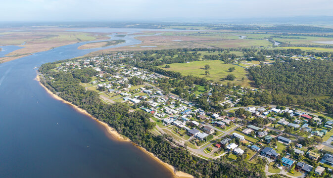 The Victorian Gippsland town of Marlo  and the Snowy river.