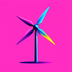 wind turbine isolated on white background