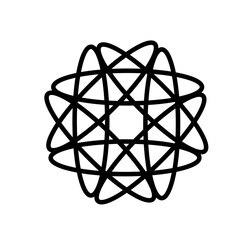 Abstract vector isolated ornament islamic geometry decorative contour lines