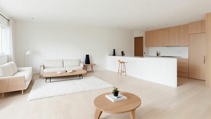 Fototapeta premium modern living room with fireplace