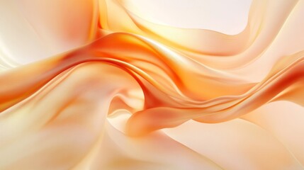 Obraz premium Abstract Orange Fabric Waves Light Background