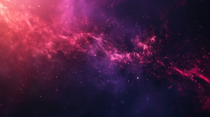 Naklejka premium Abstract Nebula Cloud With Pink And Purple Particles, Space Dust, Cosmos Galaxy