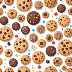 dessert, cookie, food, sweet, biscuit, bakery, background, chocolate, delicious, snack, candy, brown, homemade, bake, tasty, cake, isolated, chip, breakfast, pastry, closeup, fresh, crunchy, sugar, ve