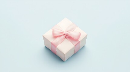 Fototapeta premium Pink Gift Box with Pastel Background.