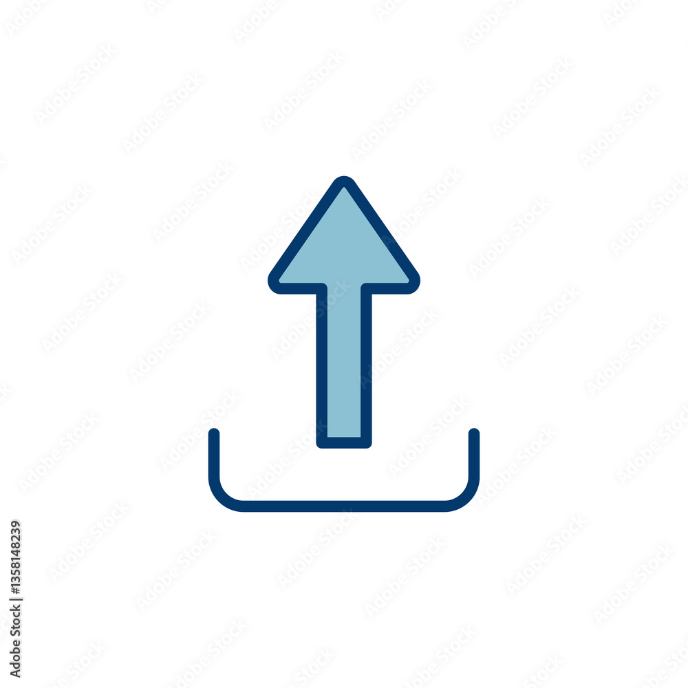 Poster upload icon vector isolated on white background. upload sign icon. upload button. load symbol.