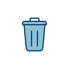 Trash icon vector isolated on white background. trash can icon. Delete icon vector