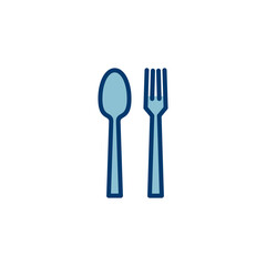 Fork, Spoon, and Knife isolated on white background. Restaurant icon. food icon. Eat. Cutlery icon.
