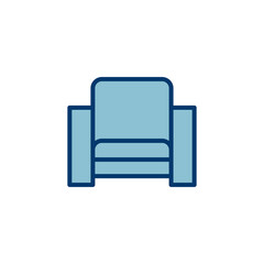 Fototapeta premium Sofa icon vector isolated on white background. sofa icon illustration. furniture