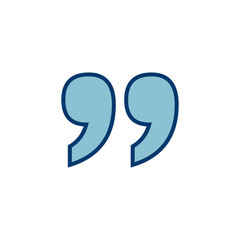 Quote icon vector isolated on white background. Quote sign icon. Quotation mark symbol.