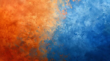 Fototapeta premium Abstract Texture Background: Orange And Blue Grunge Paint Splatter Design