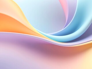 Artistic flow of abstract curves in soft pastel gradients.