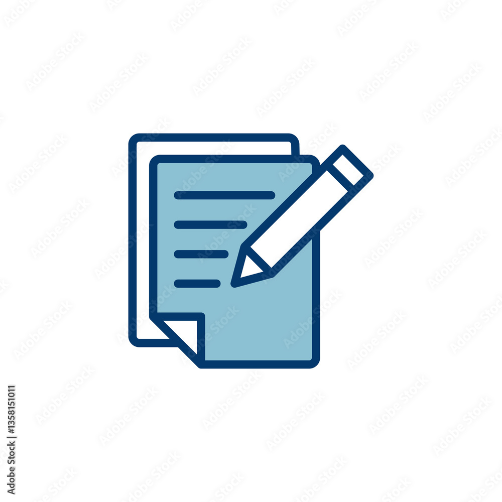 Poster note icon vector isolated on white background. taking note icon vector. edit line icon. document wri