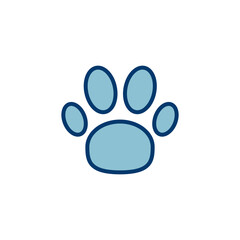 Paw icon vector isolated on white background. Paw Print icon