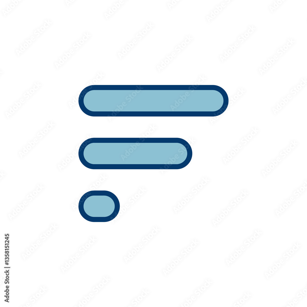 Aufkleber menu icon vector isolated on white background. web menu icon