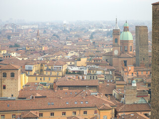 Panorama of Bologna city center, Italy